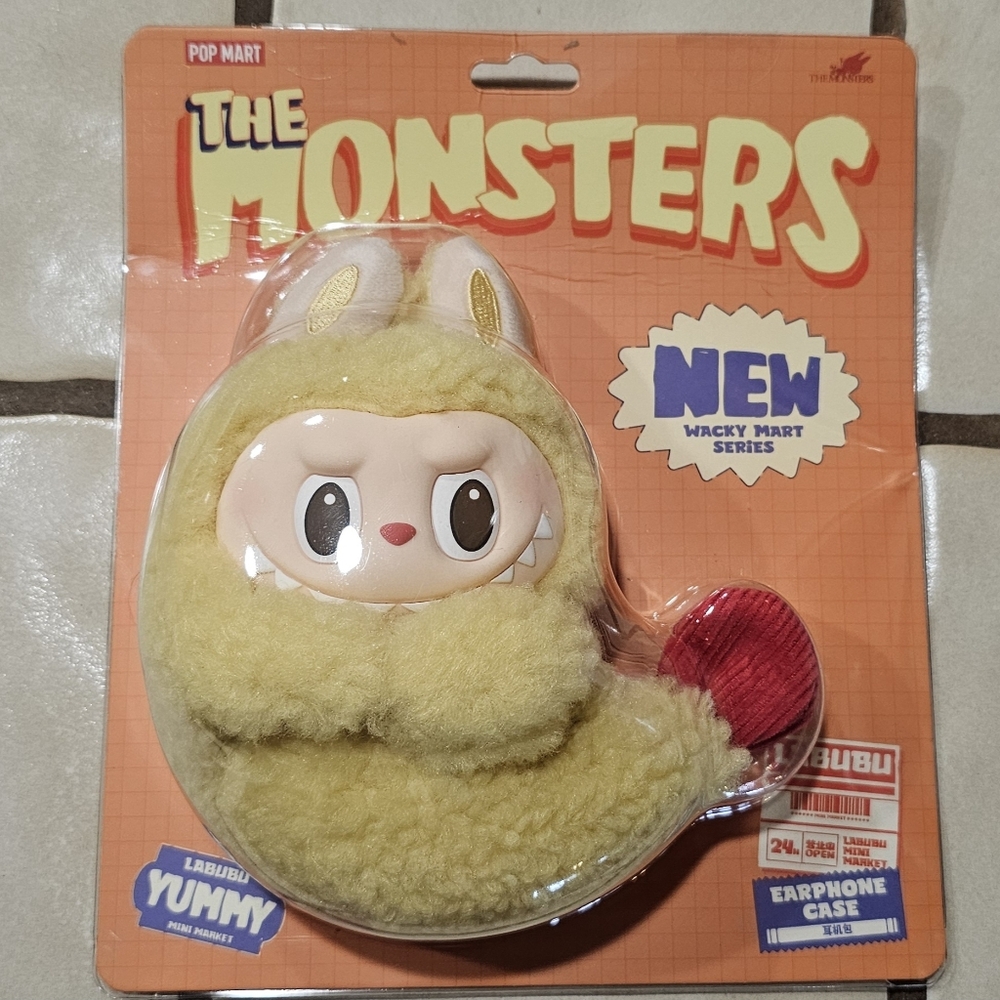 Pop Mart × The Monsters Labubu “Wacky Mart” Shrimp Tempura Earphone Case – NIB